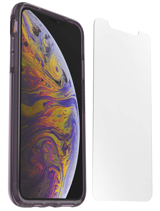 Clear Case Purple+Glass iPhone X/XS