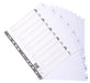 Best Value Exacompta Mylar Printed Indices, A4 Maxi, 10 Parts (1-10) - White