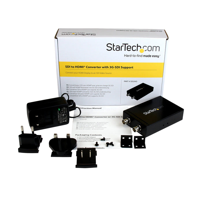 Best Value StarTech.com SDI2HD SDI to HDMI Converter, 3G SDI to HDMI Adapter with SDI Loop Through Output, SDI to HDMI Audio/Video Adapter, 755 ft (230 m)