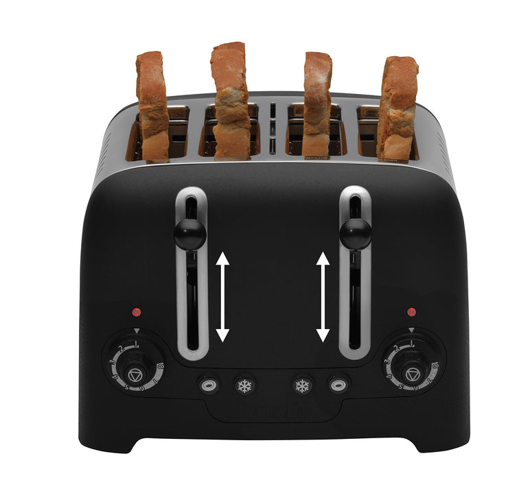 Best Value Dualit 46205 4 Slot Lite Toaster in Black Finish