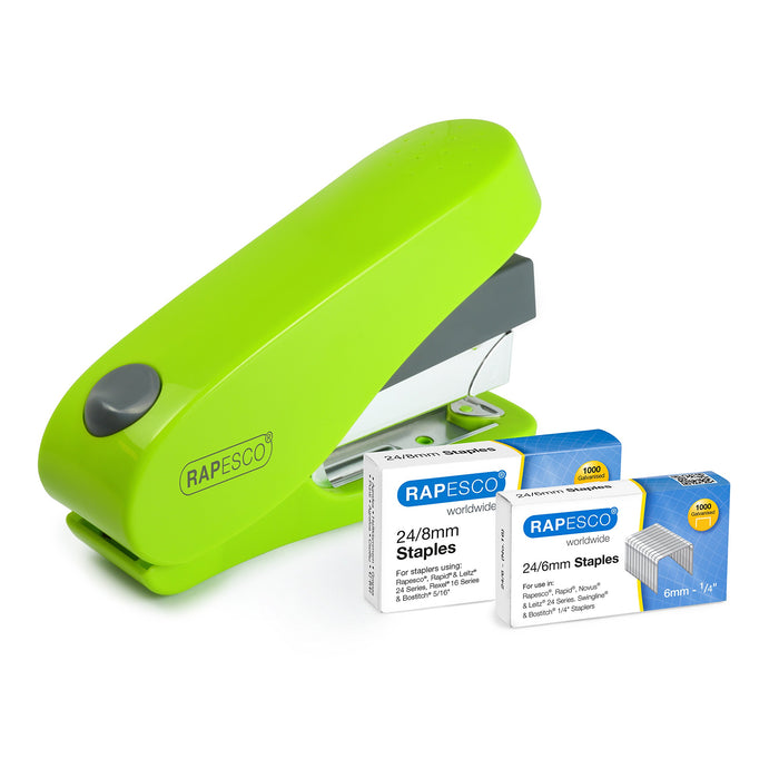 Best Value Rapesco 1470 Luna Less Effort Stapler with Staples, Green, 50 Sheet