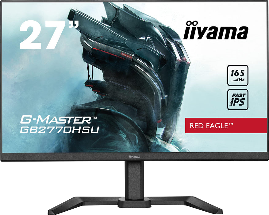 iiyama G-MASTER Red Eagle GB2770HSU-B5 - LED monitor - 27" - 1920 x 1080 Full HD (1080p) @ 165 Hz - Fast IPS - 250 cd/m² - 1100:1 - 0.8 ms - HDMI, DisplayPort - speakers - matte black