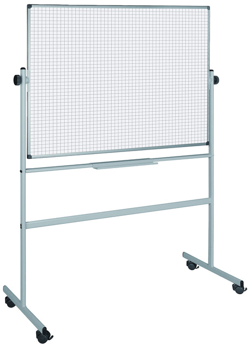 Best Value Bi-Office Revolver Whiteboard, Double-Sided Melamine, Plain/Gridded, 120 x 120 cm