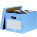 Best Value Bankers Box Style Standard Storage Box - Blue/White, Pack of 4