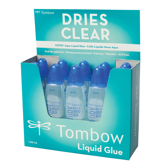 Best Value Tombow PT-WTC-10P Liquid Aqua Glue Extra Strong with Two Tips - Pack of 10