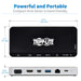 Tripp Lite USB C Docking Station Hub USB Dock Triple Display 4K HDMI VGA USB A/C Gbe - Docking station - USB-C - VGA, HDMI, Mini DP - GigE