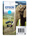 Best Value EPSON C13T24224012 Elephant Ink Cartridge for Expression Photo XP-960 Series, Cyan, Genuine, Amazon Dash Replenishment Ready