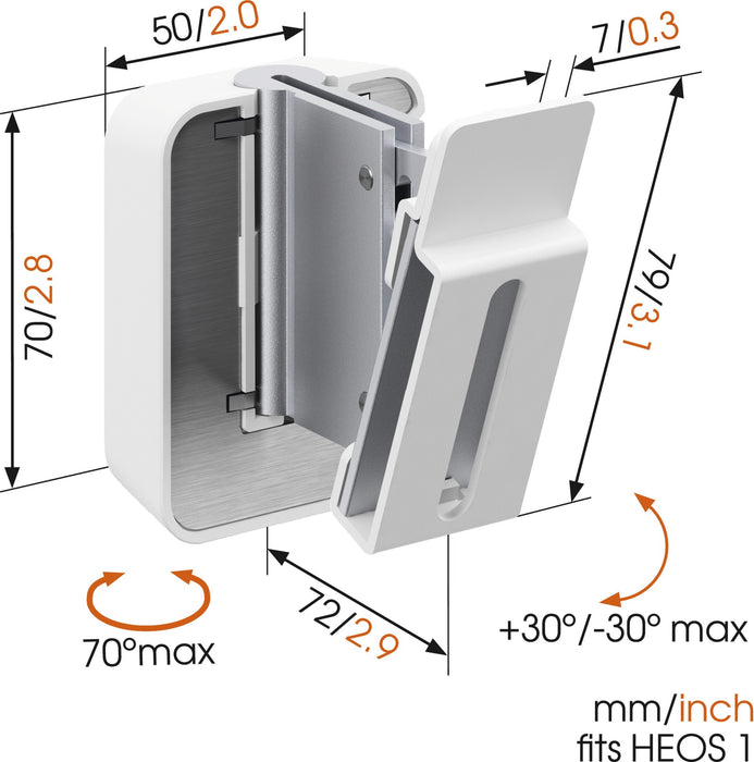 Vogel's Sound 5201 - Bracket - for speaker(s) (low profile) - white - wall-mountable - for Denon Heos 1