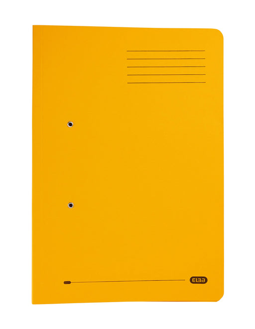 Best Value Elba Foolscap Strongline Spring Pocket Files, Yellow, 320 gsm, Pack of 25