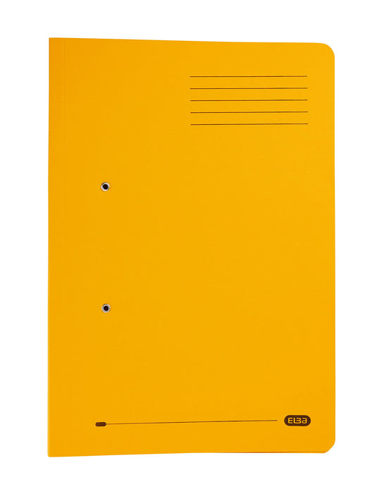 Best Value Elba Foolscap Strongline Spring Pocket Files, Yellow, 320 gsm, Pack of 25