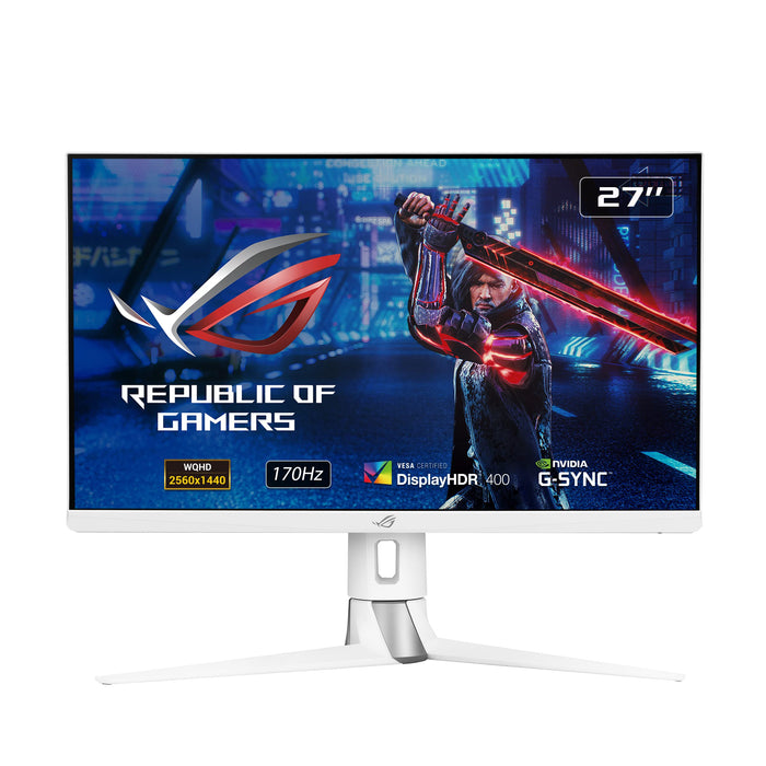 ASUS ROG Strix XG27AQ-W - LED monitor - gaming - 27" - 2560 x 1440 WQHD @ 170 Hz - IPS - 400 cd/m² - 1000:1 - DisplayHDR 400 - 1 ms - 2xHDMI, DisplayPort - speakers