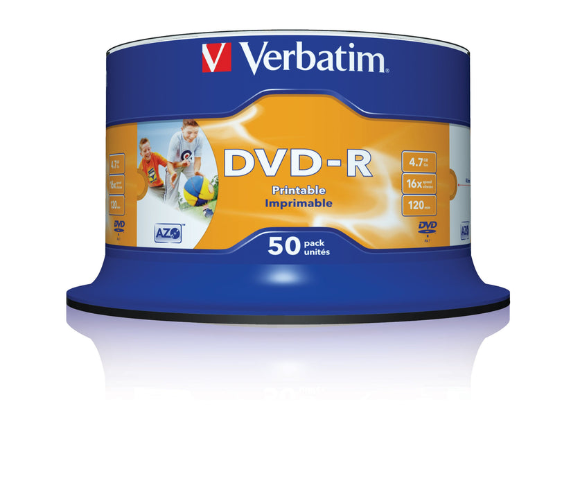 Best Value Verbatim 43533 DVD-R 4.7GB 16x Printable 50 Pack Spindle