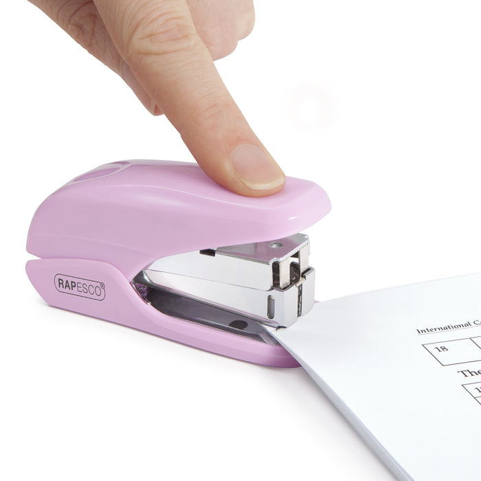 Best Value Rapesco 1337 Stapler - X5-Mini Less Effort, Candy Pink