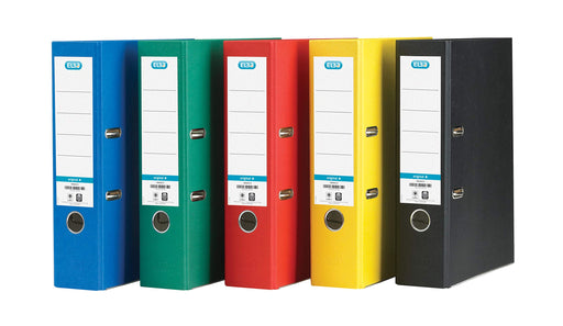 Best Value Elba A4 Lever Arch File, Coloured Paper On Board, 80 mm Spine, Assorted, Pack of 10