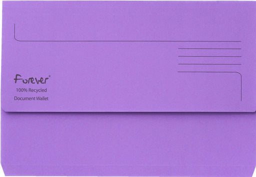 Best Value Exacompta Forever Document Wallets, 290 gsm, Foolscap - Purple, Pack of 25