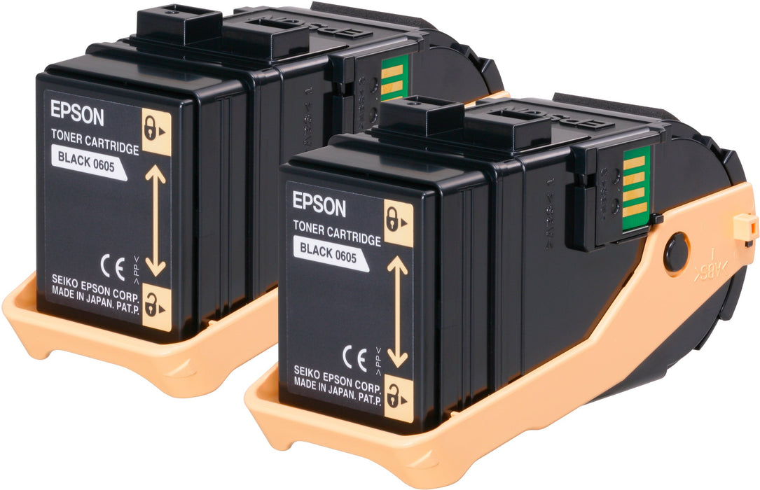 Best Value Epson S050609 Toner Cartridge Twin Pack for C9300N Printer - Black