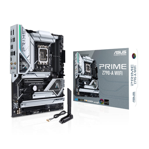 ASUS Prime Z790-A WIFI - Motherboard - ATX - LGA1700 Socket - Z790 Chipset - USB 3.2 Gen 1, USB 3.2 Gen 2, USB-C 3.2 Gen2, USB-C 3.2 Gen 2x2 - 2.5 Gigabit LAN, Wi-Fi 6, Bluetooth - onboard graphics (CPU required) - HD Audio (8-channel)