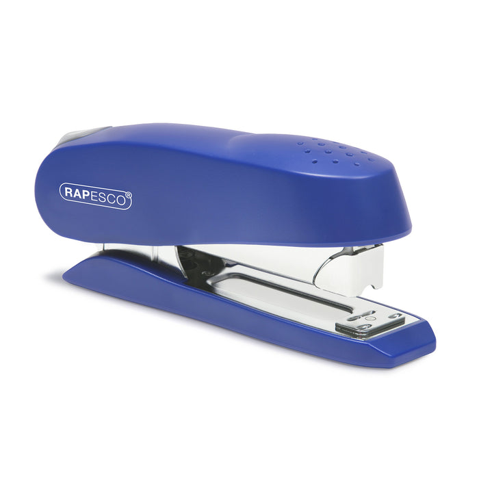 Best Value Rapesco 0237 Luna Half Strip Executive Heavy Duty Stapler - Blue, 50 Sheet Capacity