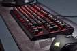 Best Value Corsair Gaming CH-9115020-UK K63 Cherry MX Red Backlit 10 Key-Less UK Mechanical Gaming Keyboard - Black