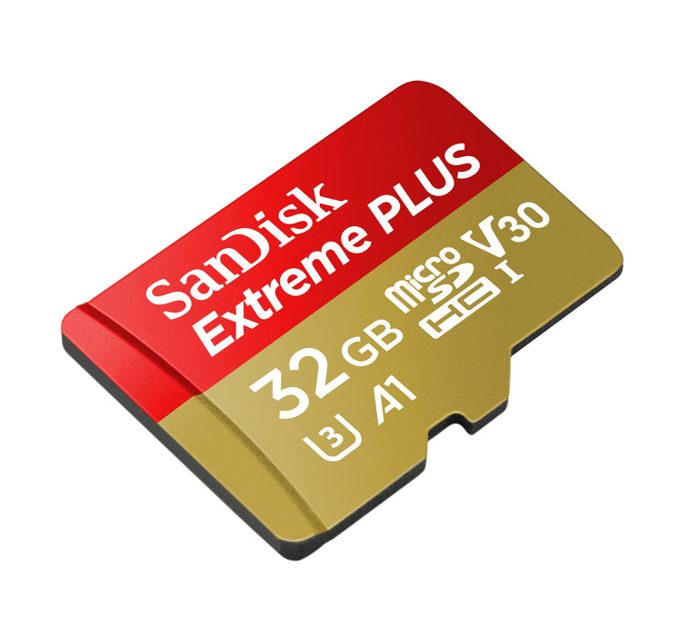 Best Value SanDisk SDSQXBG-032G-GN6MA Extreme Plus 32 GB microSDHC Memory Card, SD Adapter with A1 App Performance and Rescue Pro Deluxe, Up to 95 MB/s, Class 10, UHS-I, U3, V30