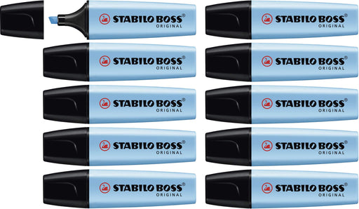 STABILO BOSS ORIGINAL Highlighter Blue Pack of 10