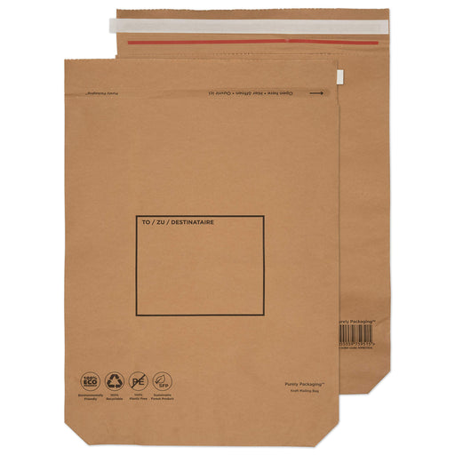 Best Value Vita 600 x 480 x 80 mm Strong Expandable Kraft Mailing Bag (KMB11104) Pack of 50