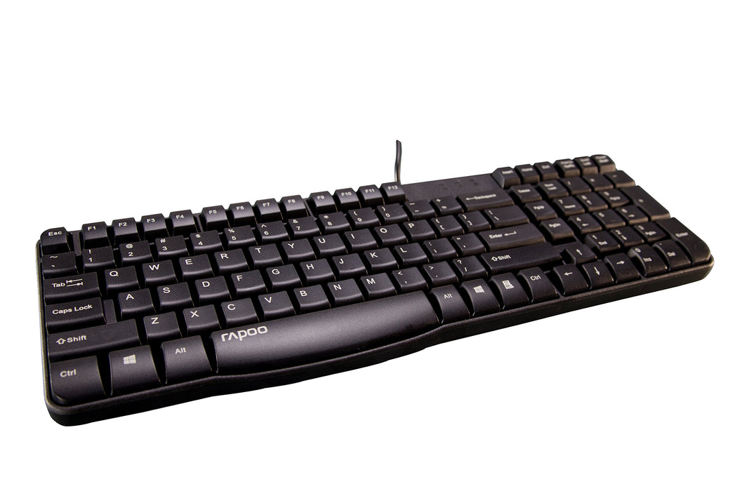 Best Value Rapoo N2400 Wired Spill-resistant Keyboard Black UK Layout