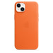 Apple - Back cover for mobile phone - MagSafe compatibility - leather - orange - for iPhone 14 Plus