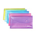 Best Value Rapesco 0690 DL Bright Transparent Popper Wallet - Assorted Colours (Pack of 5)