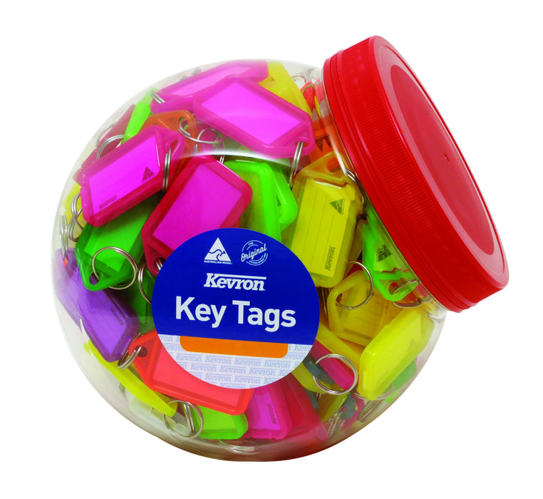 Best Value Kevron Plastic Clicktag Key Tag Blue Pk 100