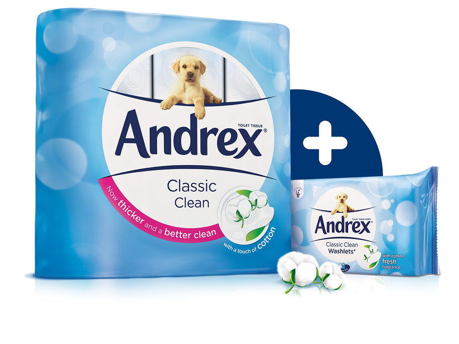 Best Value Andrex Classic Clean Toilet Roll Tissue - 16 Toilet Rolls