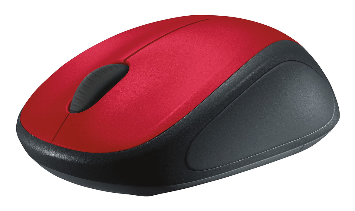 Best Value Logitech M235 Wireless Mouse, 2.4 GHz with USB Unifying Receiver, 1000 DPI Optical Tracking, 12 Month Life Battery, PC / Mac / Laptop - Optical Red