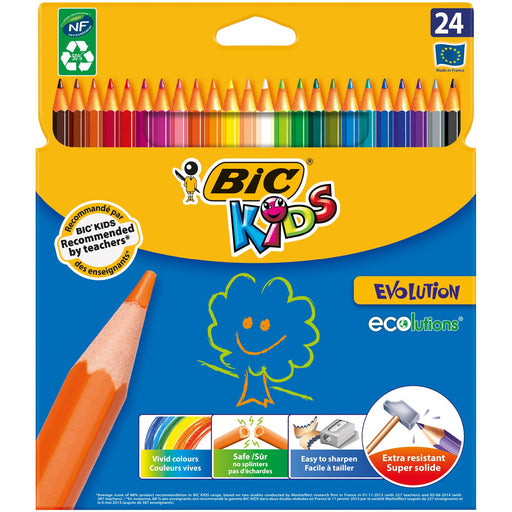 Best Value BIC Kids Evolution ECOlutions Colouring Pencils 24 Pack