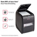 Best Value Rexel Auto+ 90X Auto Feed 60 Sheet Cross Cut Shredder for Home or Home Office (Occasional use), 20 Litre Bin, Includes Shredder Oil Sheet, Black, 2103080A