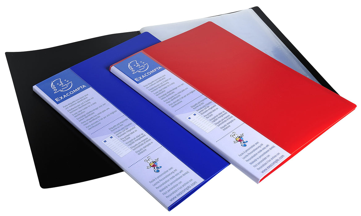 Best Value Exacompta Opaque PP Display Book, A4, 20 Pockets - Blue