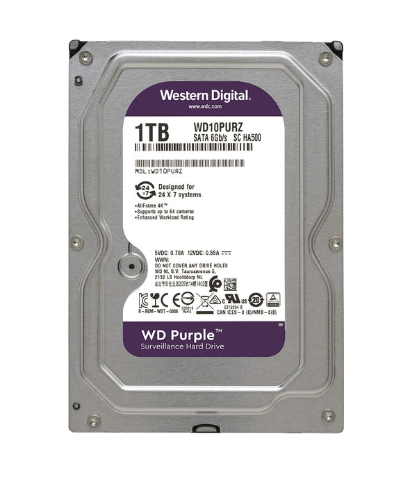 Best Value WD Purple 1 TB Surveillance Hard Disk Drive, Intellipower 3.5 Inch SATA 6 Gb/s 64 MB Cache 5400 rpm