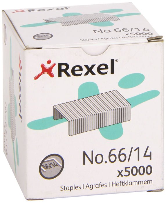 Best Value Rexel No. 66 14mm Heavy Duty Staples 100 Sheet Capacity (Pack of 5000)