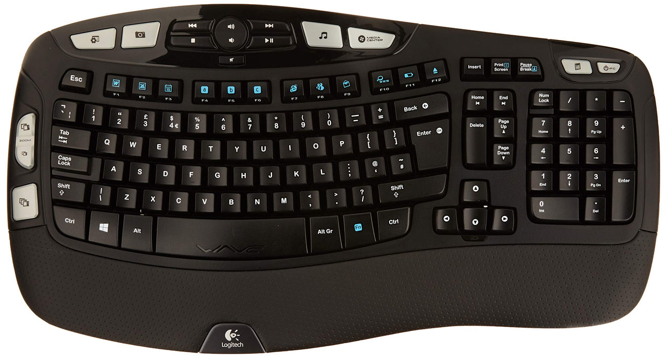 Best Value Logitech Wireless Keyboard K350 for Business UK layout, Black