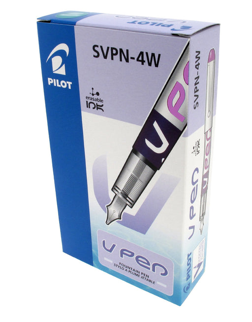 Best Value Pilot VPen Disposable Fountain Pen White Barrel 0.58 mm Tip - Pink, Box of 12