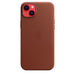 Apple - Back cover for mobile phone - MagSafe compatibility - leather - umber - for iPhone 14 Plus