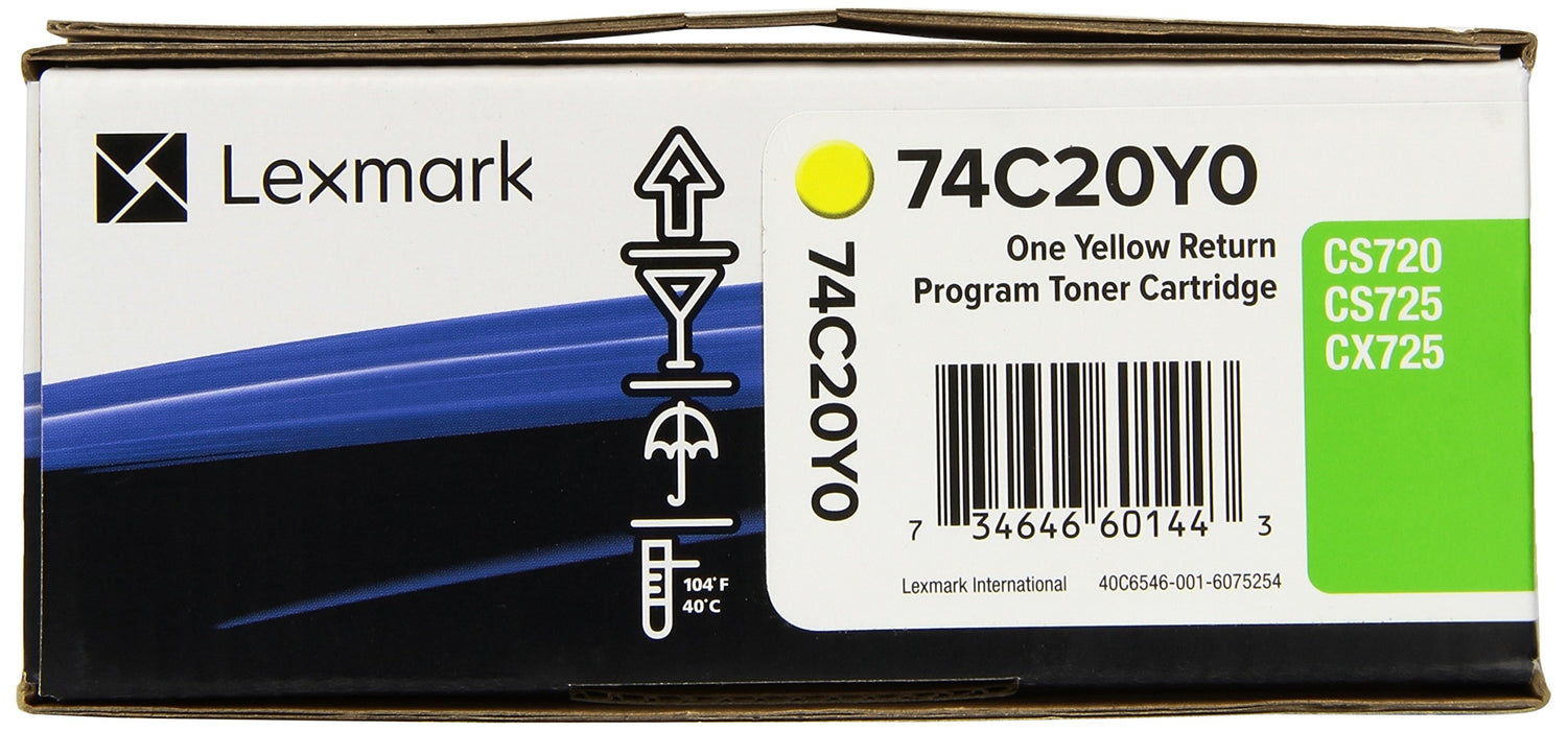 Best Value Lexmark 74C20Y0 Original Laser Toner - Yellow