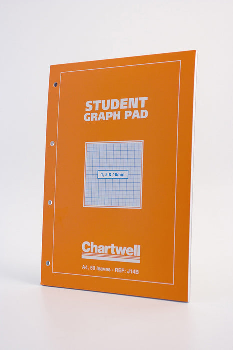 Best Value Chartwell Student Graph Pad 70gsm 1mm 5mm 10mm Grid 50 Sheets A4 Orange Cover Ref J14B