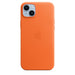 Apple - Back cover for mobile phone - MagSafe compatibility - leather - orange - for iPhone 14 Plus