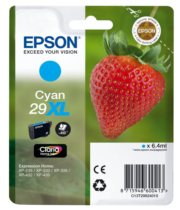 Best Value Epson Claria No.29 Home Strawberry Ink Cartridge X-Large High Capacity, Cyan, Genuine, Amazon Dash Replenishment Ready