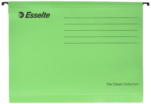 Best Value Esselte 90318 Classic Reinforced Suspension File, A4, Tabs Included, Green, Pack of 25