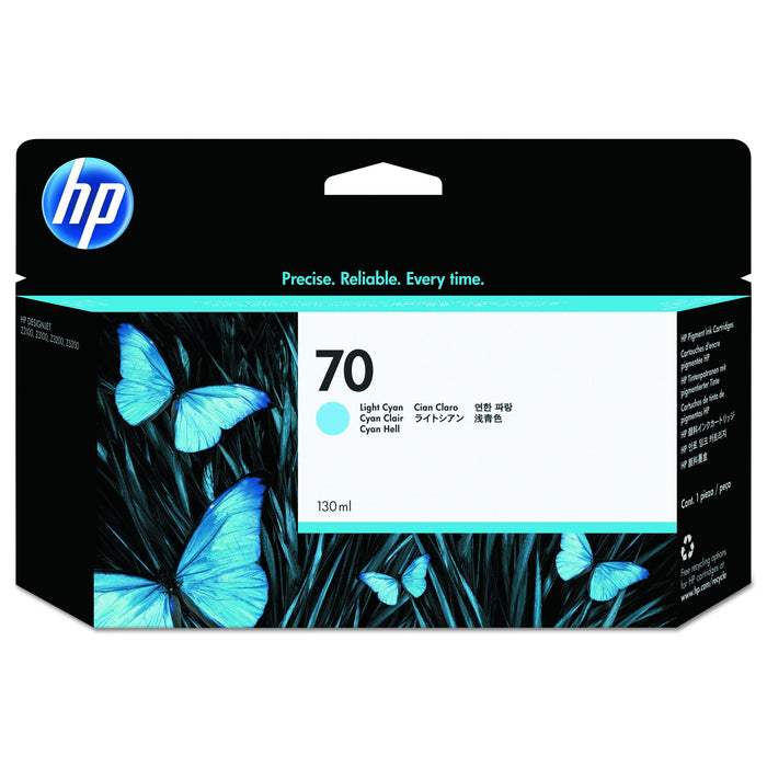 Best Value HP Original No.70 Light Cyan Ink Cart 130ml