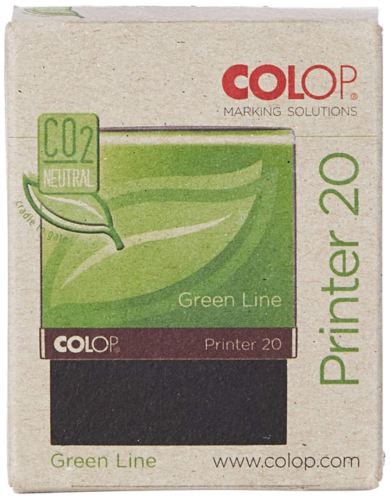 Best Value COLOP Printer 20 Copy Green Line Stamp - Red Ink