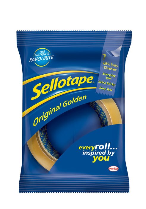 Sellotape Original Golden Tape 48mm x 66m Transparent 6 Rolls