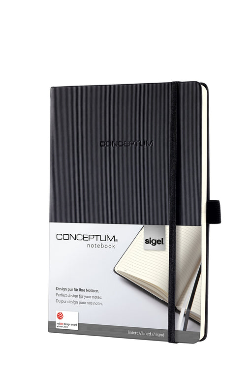 Best Value Sigel CONCEPTUM A5 Lined Hardcover Notebook - Black