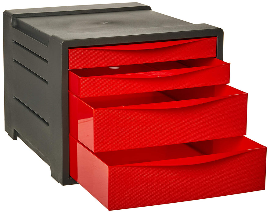 Rexel Choices Drawer Cabinet (Grey/Red) 2115610